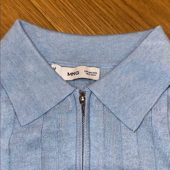 Mango Ribbed Zip-Neck Sweater - Picture 2 of 4